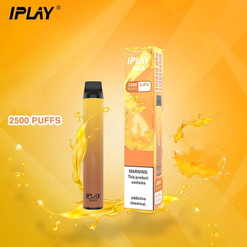 Actualizado Iplay Max 2500 bajo el vaporizador de productos desechables de nicotina Vape 2500 inhalaciones 8ml de aceite