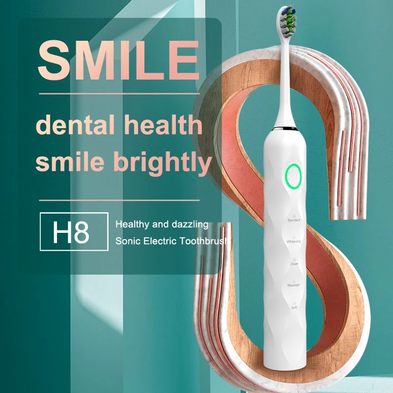 Hot New Product Idea 2023 H8 Pink USB Rechargeable Sonic Toothbrush Electronic Automatic Electric Toothbrush