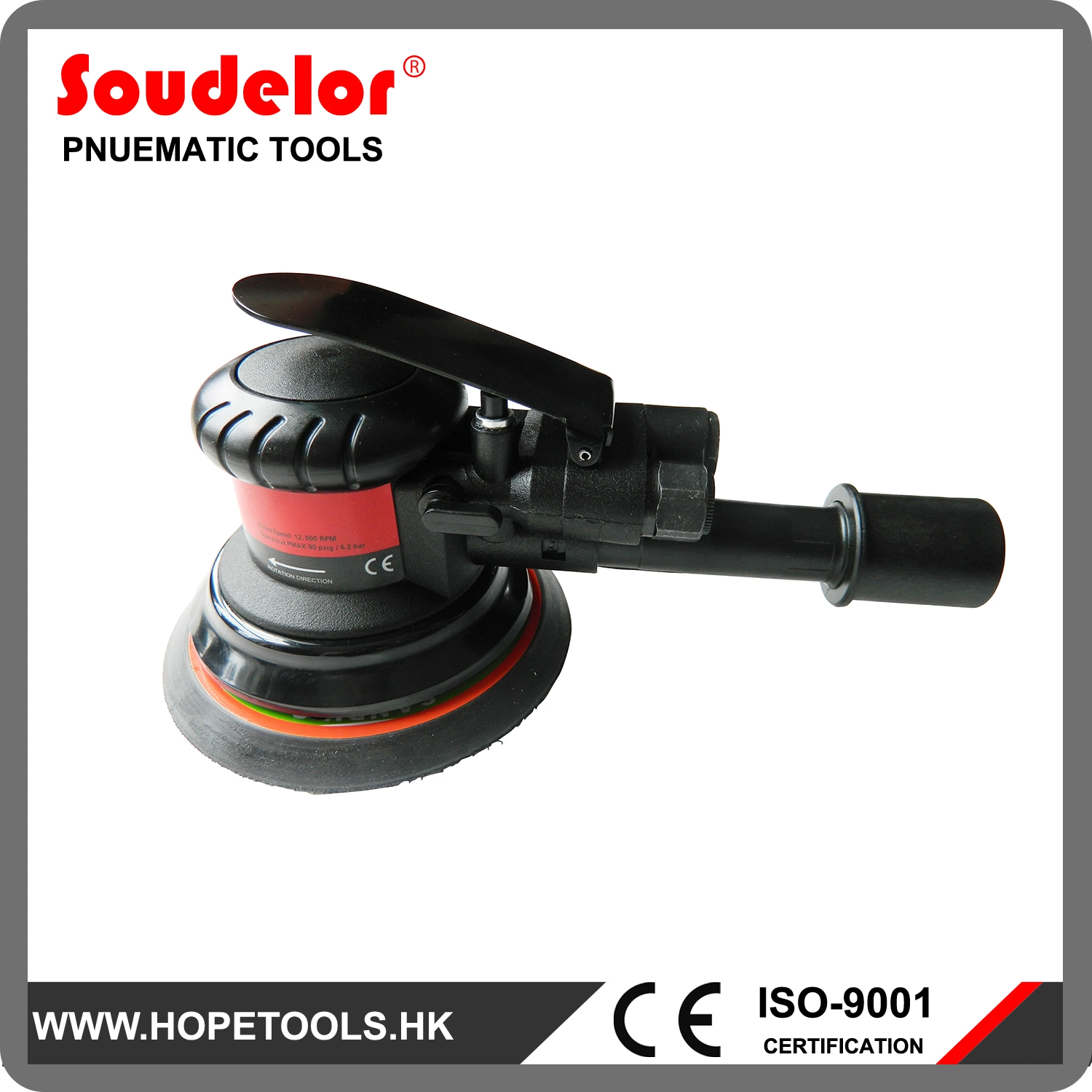 5 Inch Powerful Automotive Service Self-Vacuum Air Orbital Sander Ui-5110s