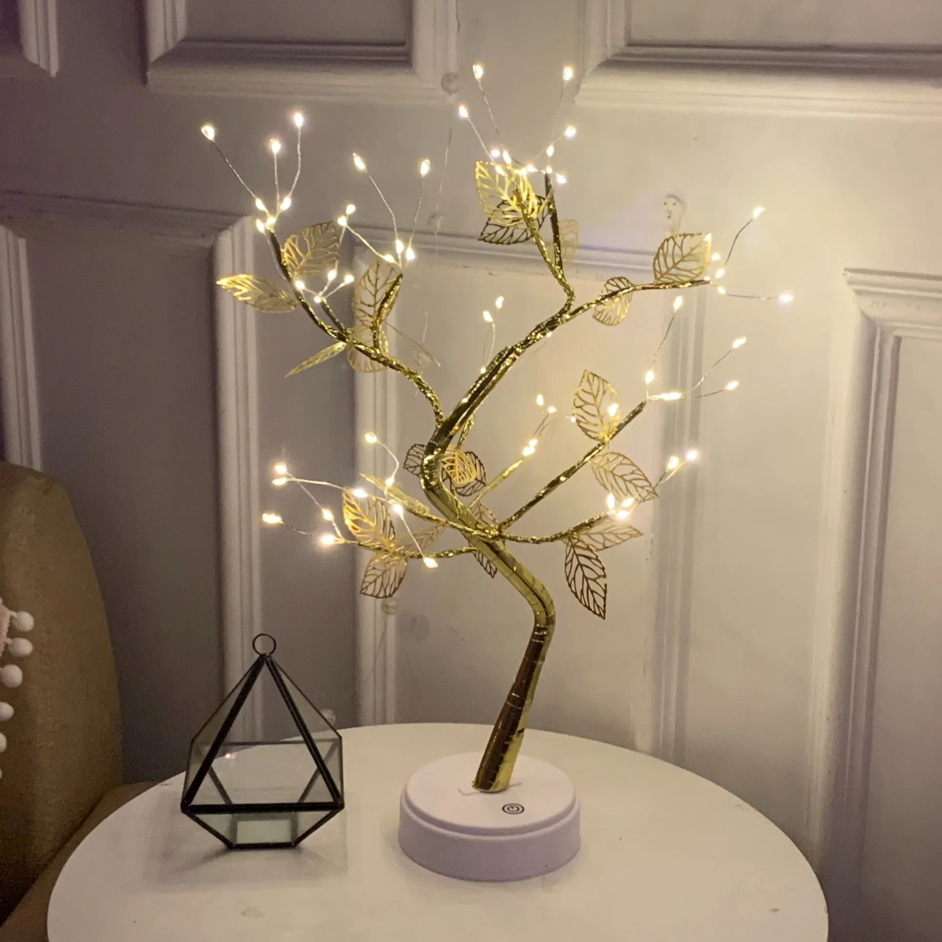 108 LED USB Battery Artificial DIY Gift Indoor Twinkling Flower Table Decoration Light LED Tree Light for Home Decor