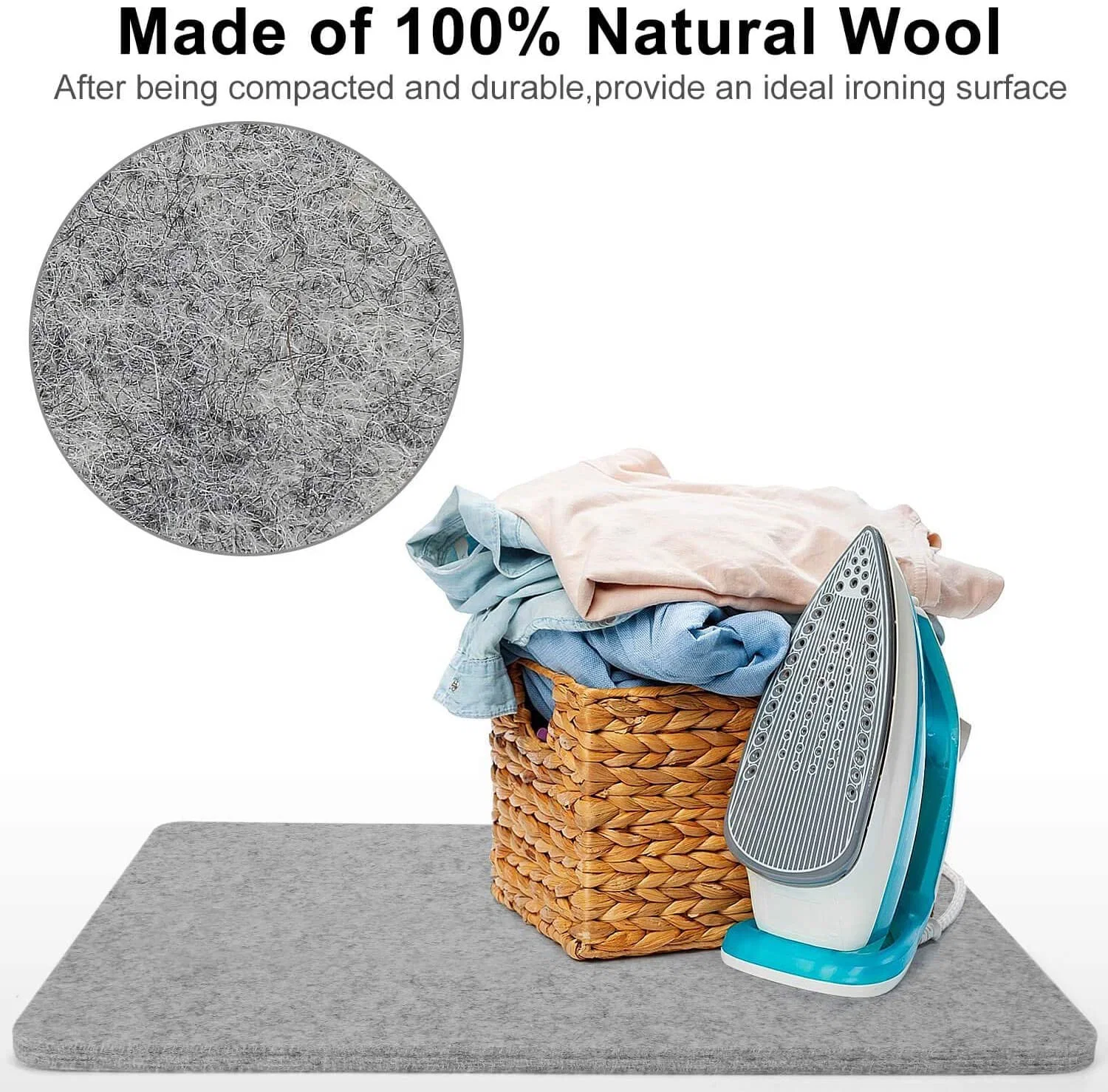 Felt Travel Table Top Heat Press Ironing Board Mat, Sewing Accessories Pad for Ironing