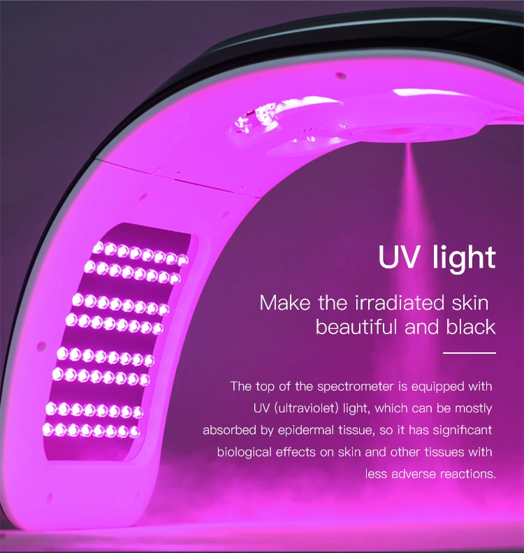 2023 UV Lamp Nano Spray Skin Rejuvenation Facial Blue Red Light Therapy Device Professional Anti Aging Photon Celluma LED Face Light Therapy Machine