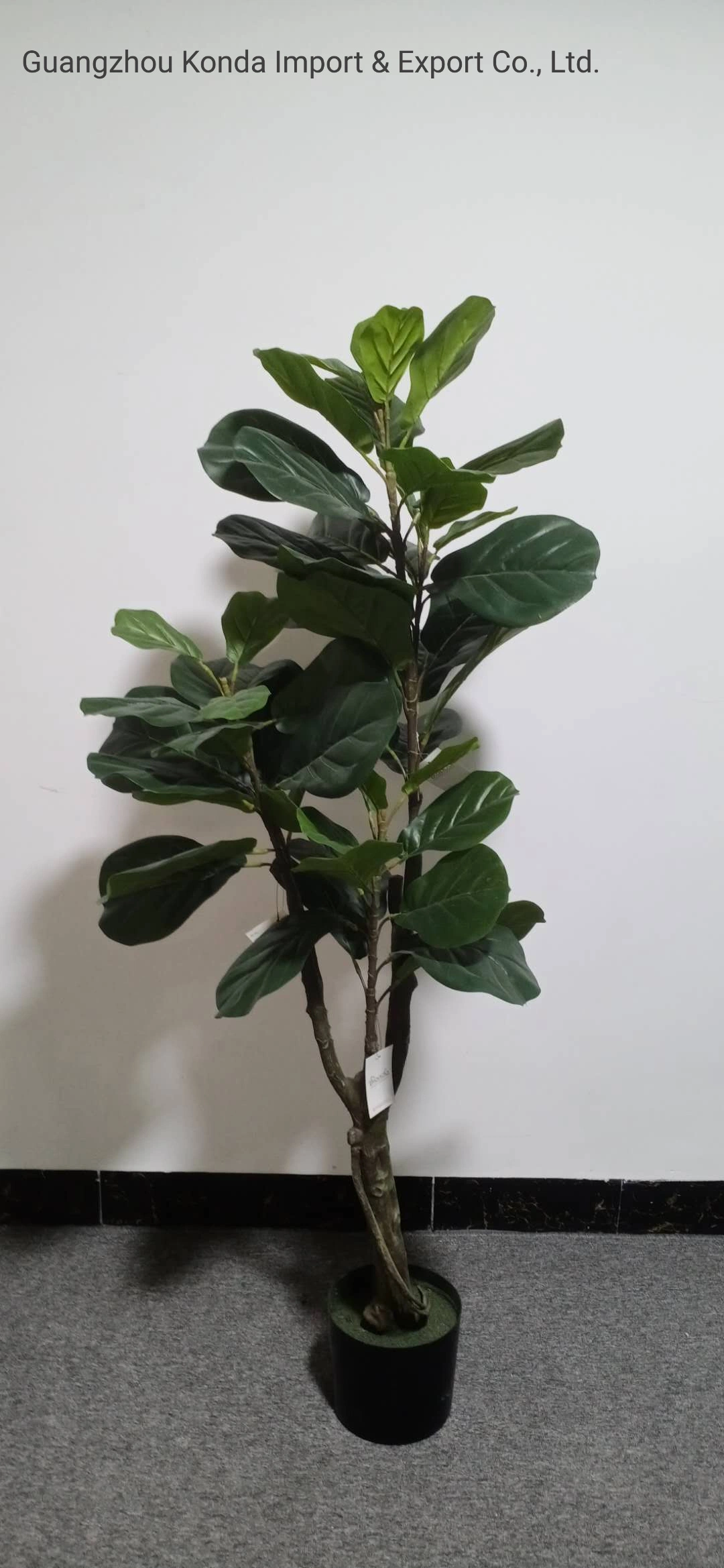 Plastic Lyrata Plant Artificial Bonsai Fiddle Leaf Fig Tree