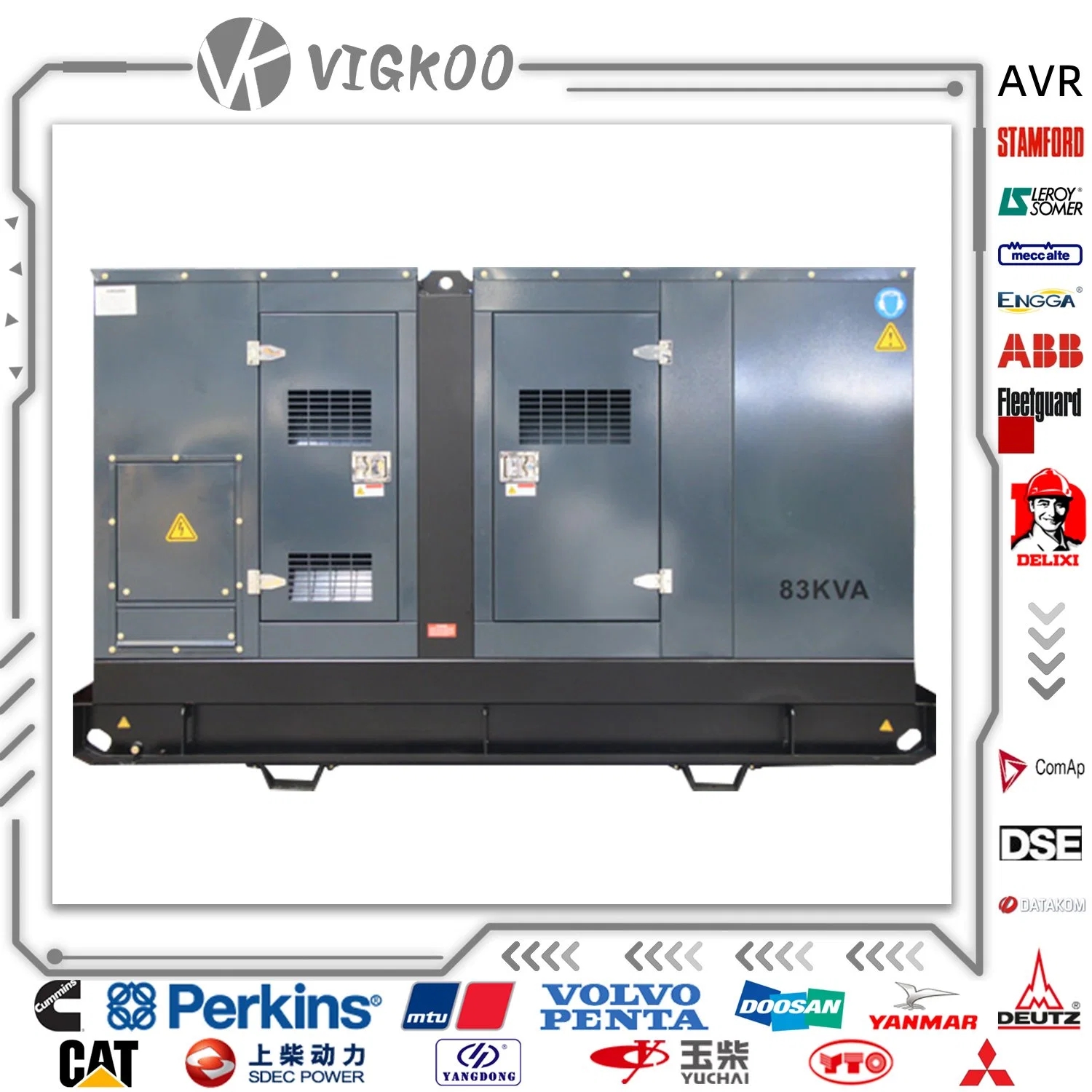 Motor eléctrico de tipo silencioso generador diésel Cummins Genset