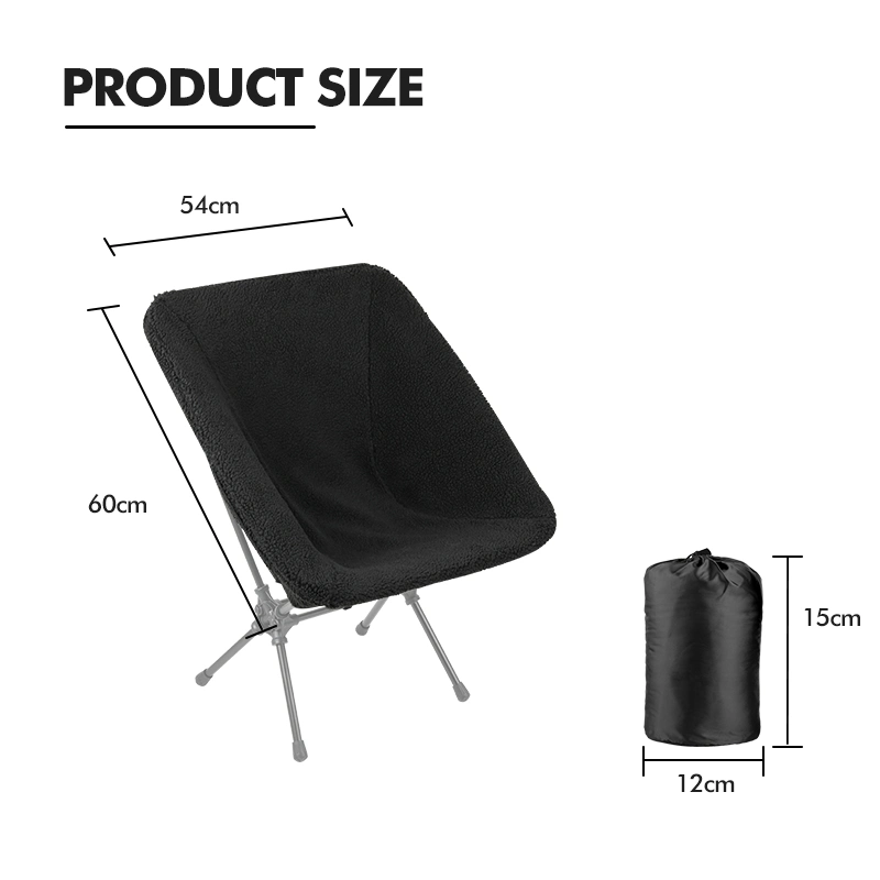 Housse de siège de chaise de camping pliante ultralégère compacte et chaude pour l'hiver