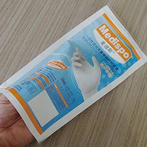 Colorful Printing Plastic Ziplock Resealable Medical Gloves Packing Bag