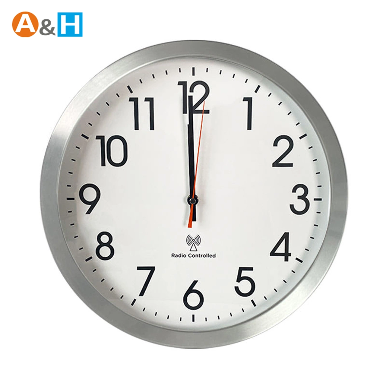 High Quality Wall Clock Modern Simple Metal Radio Control Rcc Aluminum Clocks