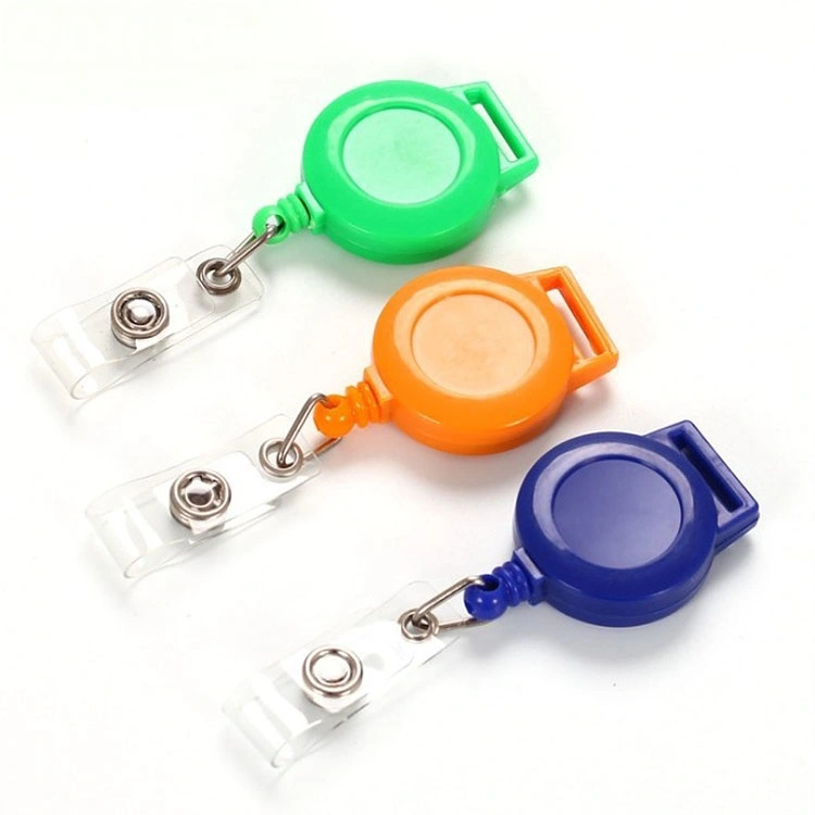 High quality/High cost performance  Free Sample ABS Plastic /Metal Retractable Badge Reel, Name ID Card Holder Reel with Printing Logo for Souvenir Gifts