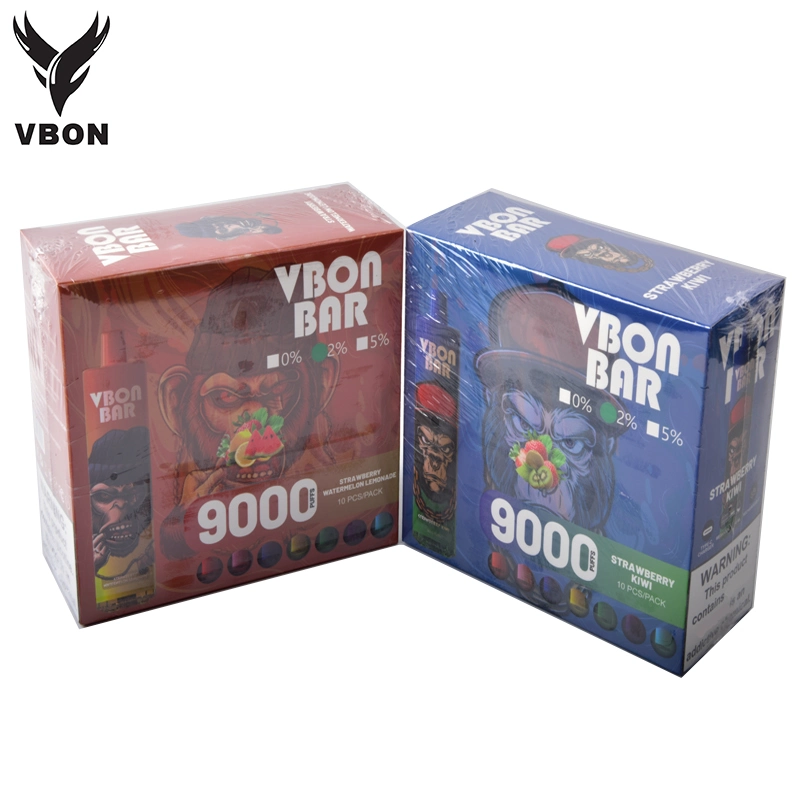 Shenzhen Factory Vbon Bar mesh Coil 9000 puffs carte réseau jetable E cigarette