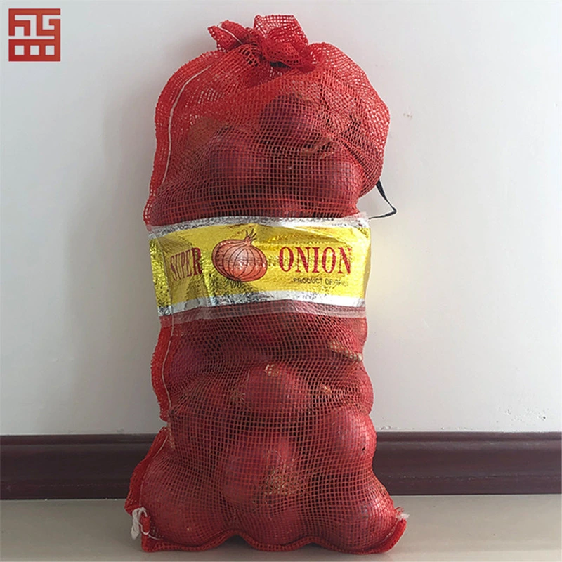 25kg 50 Lbs Cotton Extruded Flexible Cosmetic Packing Ginger Mesh Net Bags Onion Mesh