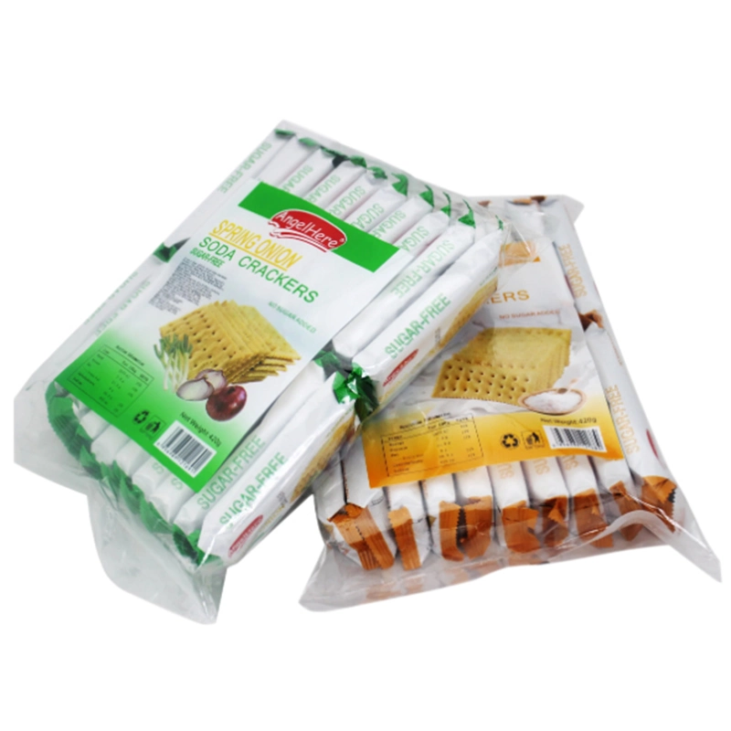 420g Chinese Halal Sugar Free Food Soda Cracker Biscuit for Diabetic