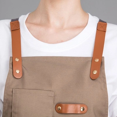 Hot Sale Customized Wholesale/Supplier Leather Belt Buckle Denim Canvas Bib Apron