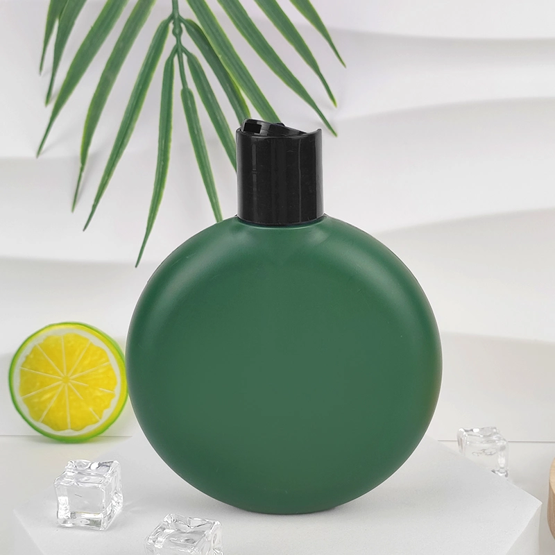 Green HDPE Plastic Cosmetic Packaging Custom Luxury Hotel Squeeze Empty Body Lotion Shampoo Bottle 200ml