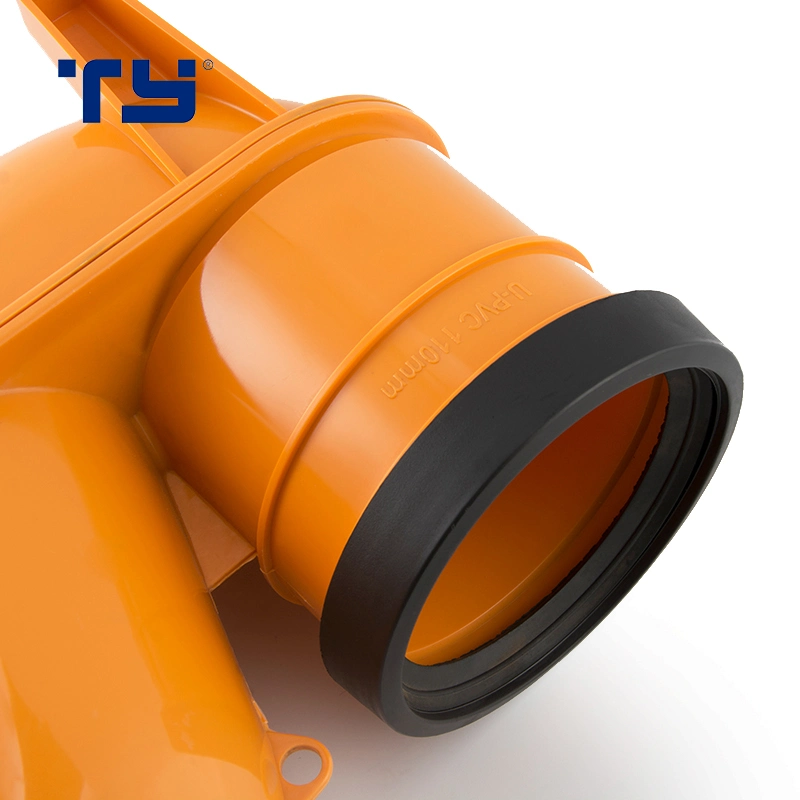 PVC-U Gasketed Push Drainage System Pipe Tube Fittings P Trap Orange GB Tianyan OEM