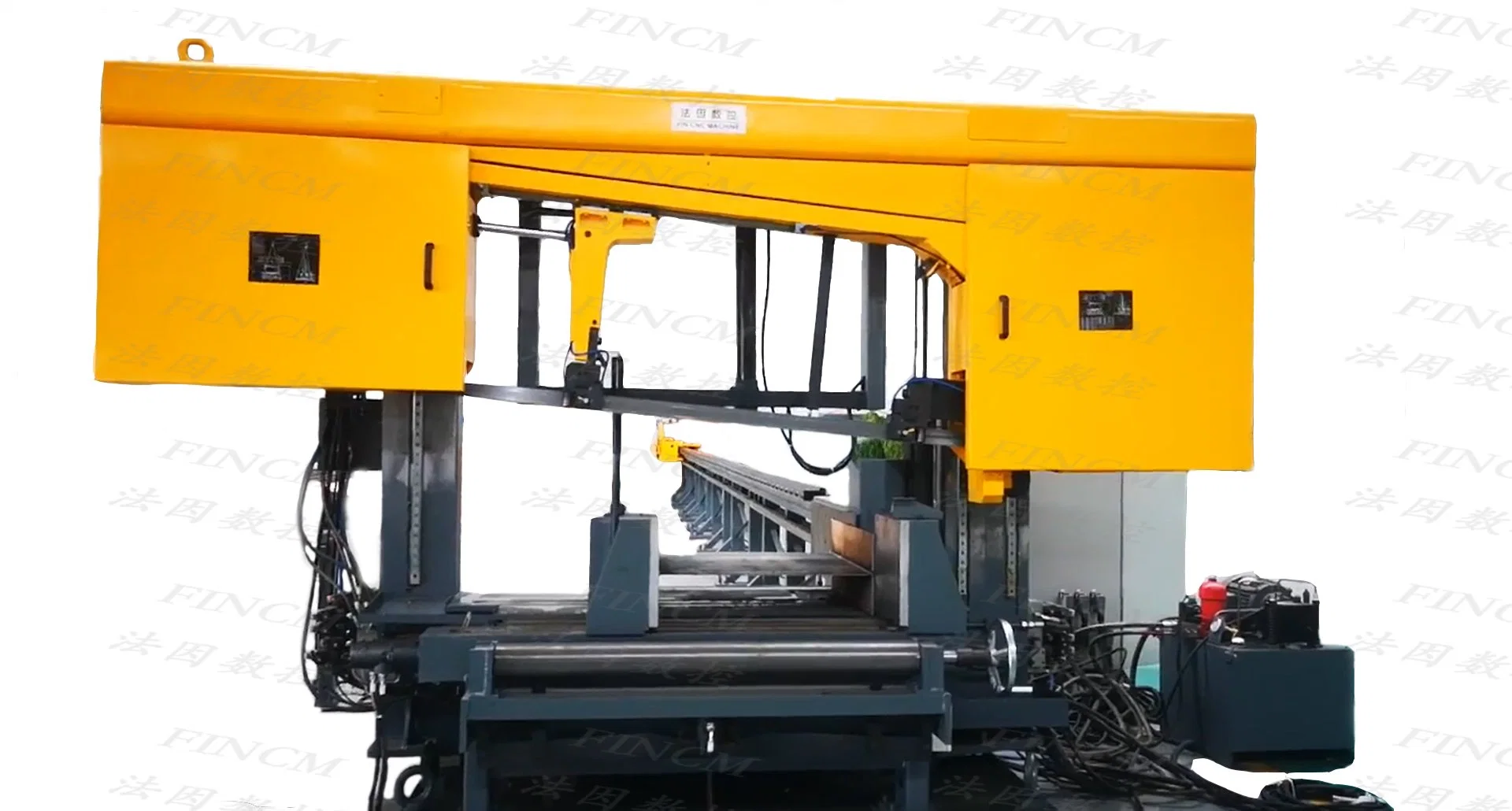 FINCM Steel Structure CNC H- Beams/I-Beam/U Channel Processing metal band sawing machine