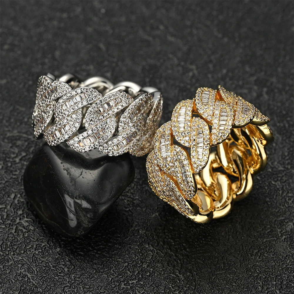 Fashion Fine Jewelry Ring Cubic Zircon Iced out Rings for Women Gift Jewellery