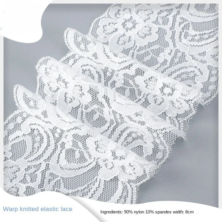 Mingjia Da 8cm Stretch Warp Knitted Lace Soft Brocade Lace Clothing Underwear Accessories