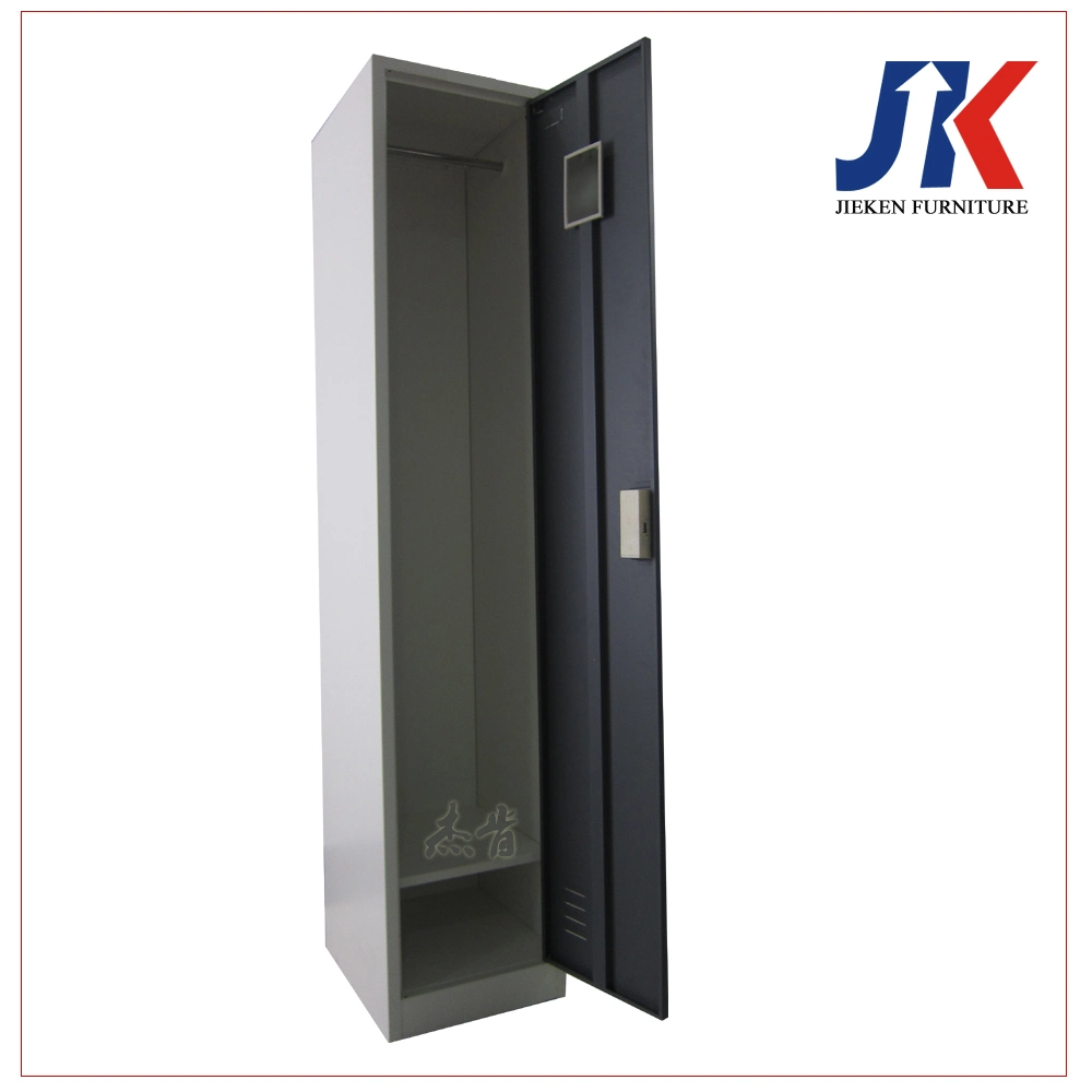 Black Single Door Single Cabinet Electronic Storage Locker with Partition