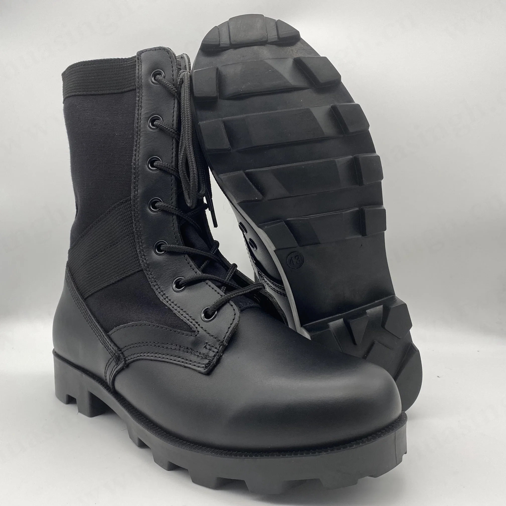 ZH, Wholesale/Supplier Precio barato Real Leather Altama Desert Botas duradero caucho suela exterior Arena/Negro Botas tácticas Hsm023