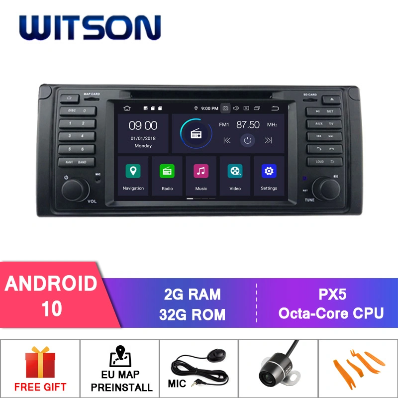 Witson Android 10 Car DVD Player for BMW 5 E39 Series (1996-2001) Vehicle Radio GPS Multimedia