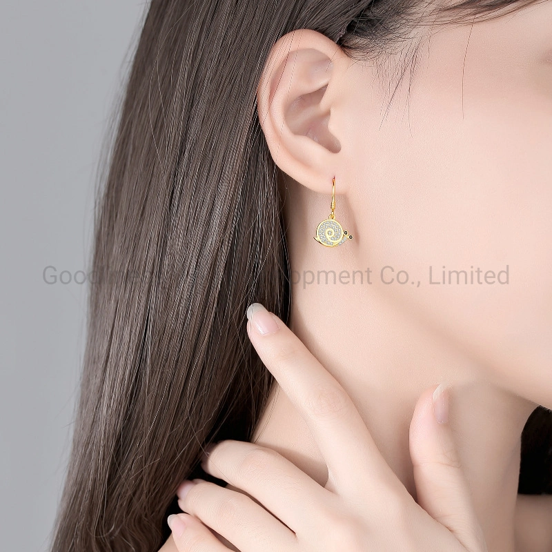 S925 Sterling Silver Lovely Snail Fashion Korean Earrings