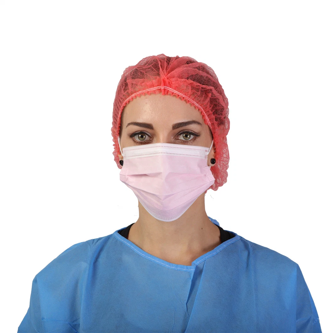 Surgical Disposable Hair Net Medical Clip Caps Non Woven Head Cover