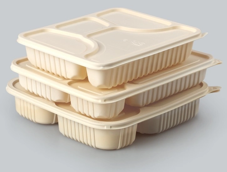 Environmentally Friendly Lunch Food Container Disposable 3 Boxes Disposable Food Container