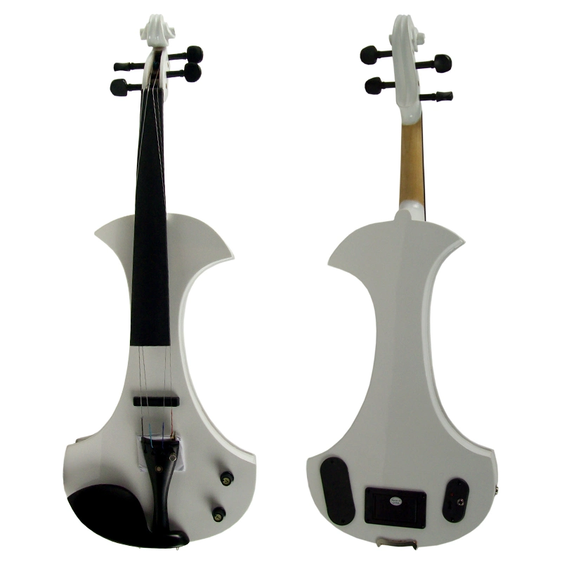 Weiße Farbe elektrische Violinen mit kostenlosen Kopfhörer