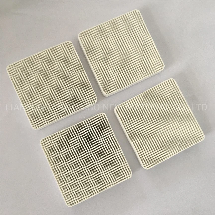 Energy Saving Insulator Cordierite Ceramic Square Board Car Exhaust Treatment Honeycomb Ceramic Infrared Plate Burner