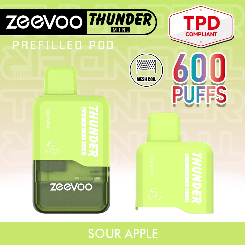 5% nicotine E-cigarette jetable Zeevoo Thunder Shion OEM Pod 10 Pod Vape Flavors