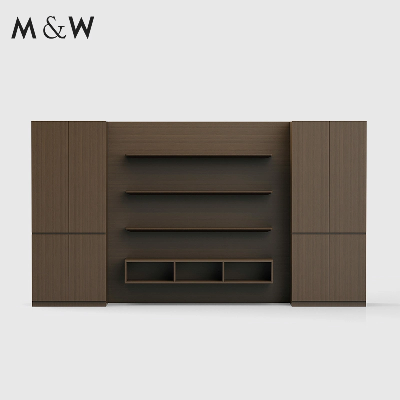 M&W Hot Selling Office Learning Bookshelf Wall Cabinet Models Wooden Bookshelf