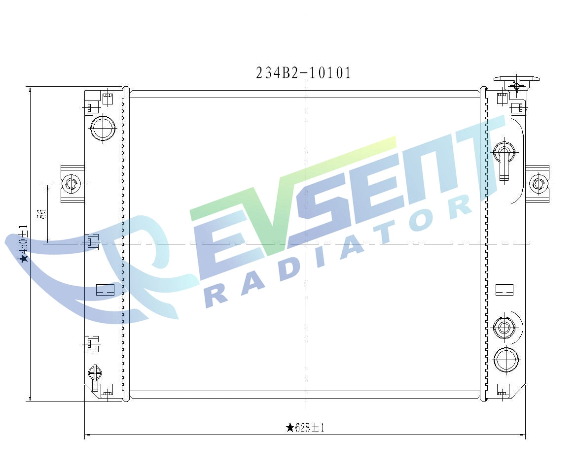 Forklift Engineering Equipment Aluminum Water Radiator for Toyota 16410-26600-71