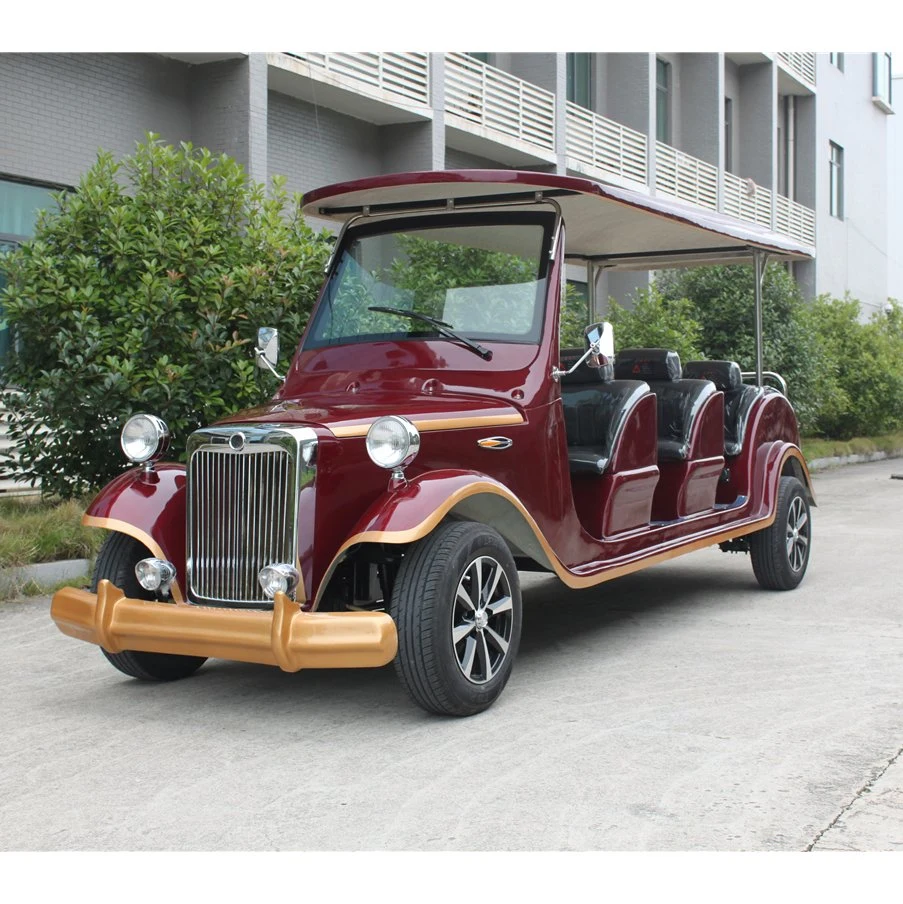 8 Seats Electric Sightseeing Car Battery Powered Maxspeed 30km Per Hour AC Motor Has CE Certificate on Sale for a Hotel Resort