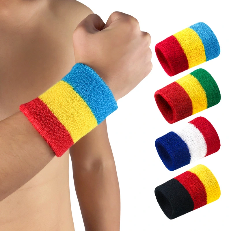 Colorful Sports Wristbands Wrist Sweatbands Custom Logo