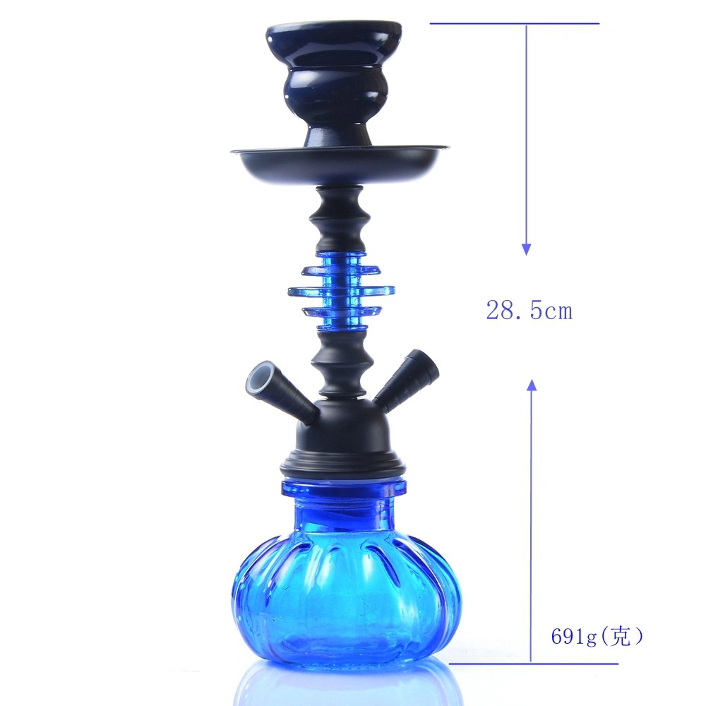 Großhandel kleine tragbare Hookah Set mit 2 Rohr Schlauch