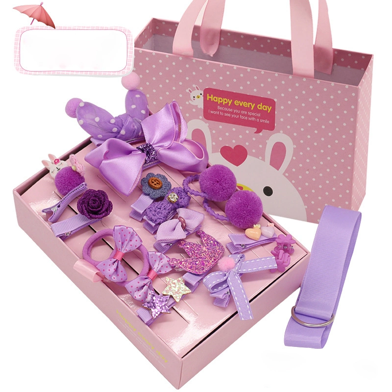 Gift Box Packing Children's 18 Pieces Hair Accessories