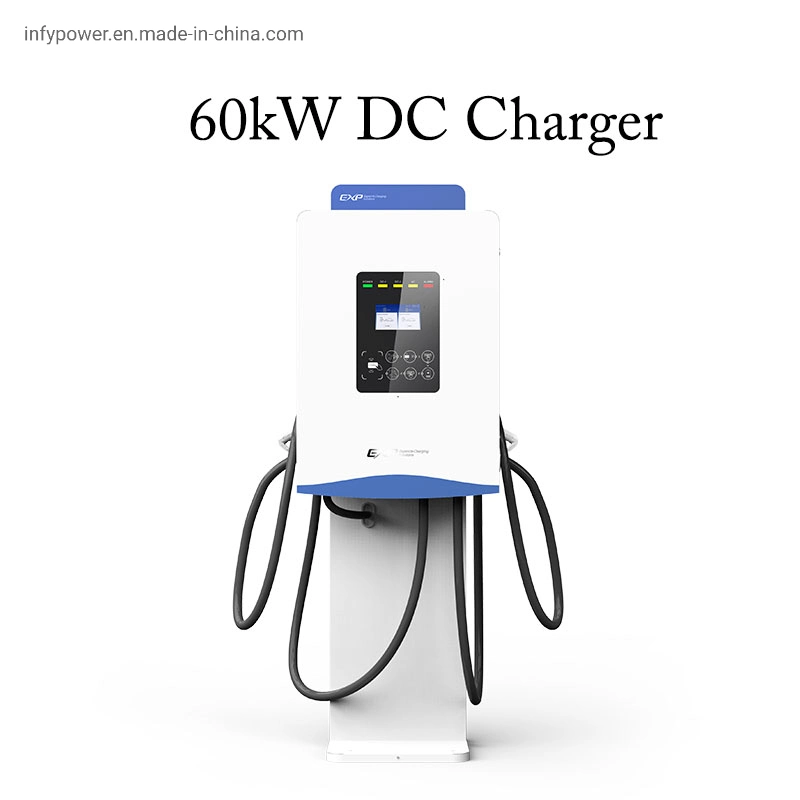 Infypower 60KW EV Ponto de Carregamento do Veículo Eléctrico público DC conector duplo do carregador AC 22kw Ocpp 1.6j de acesso