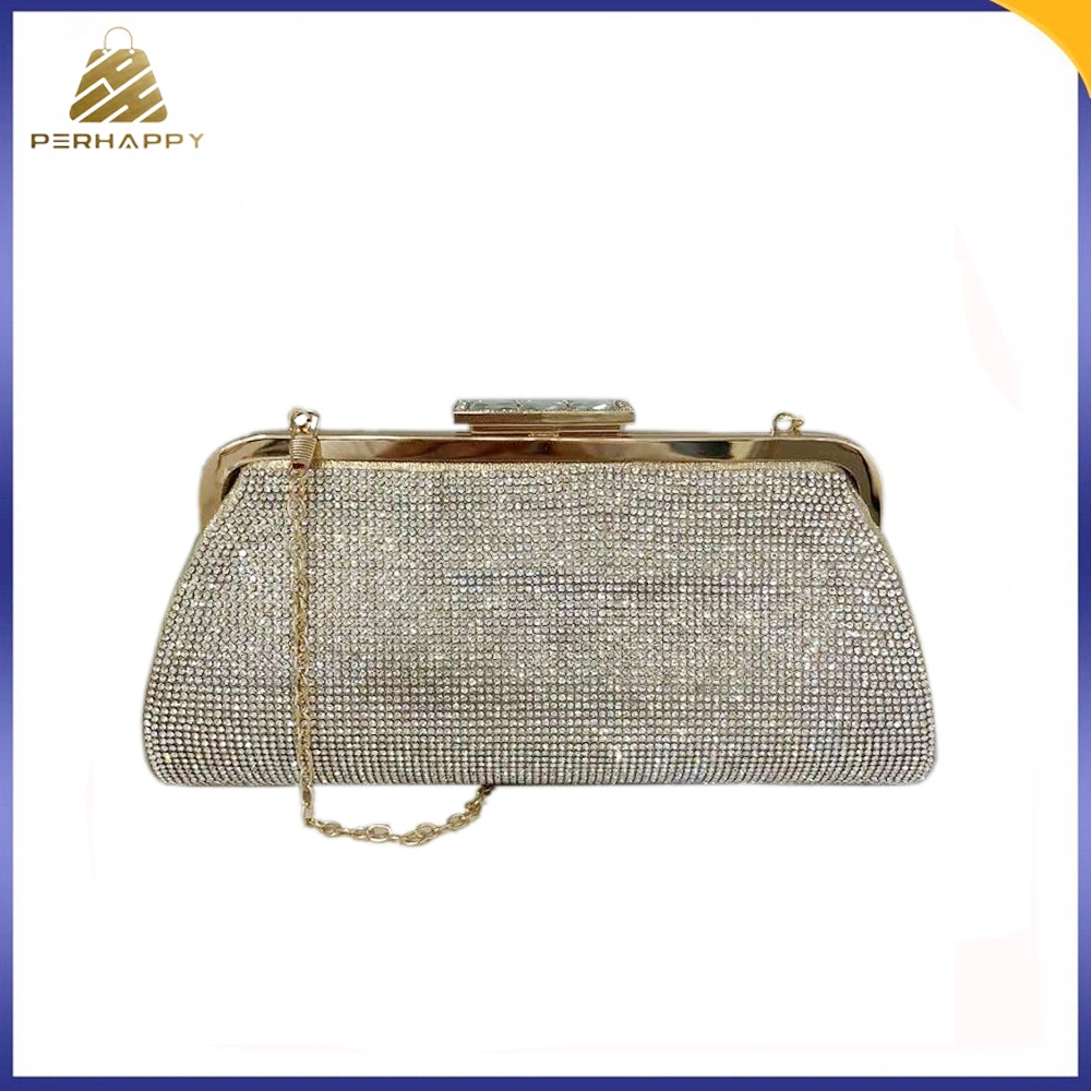 High quality/High cost performance Customize Handmade Crystal Diamond Clutch Handbags Evening Lipstick Bag