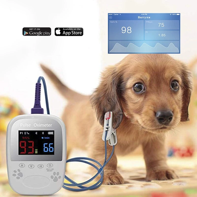 Rechargeable Durable Veterinary Monitoring Device Handheld Pulse Oximeter