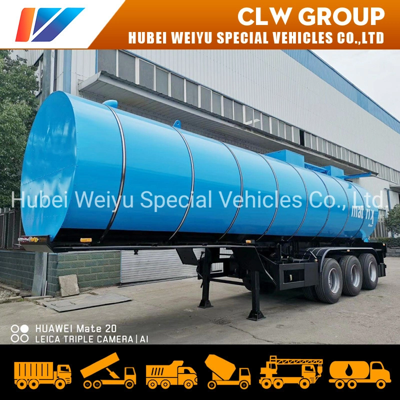 Bitumen Tank Semi Trailer 34000L 34cbm Heated Liquid Asphalt Amulsion Transport Tanker Truck