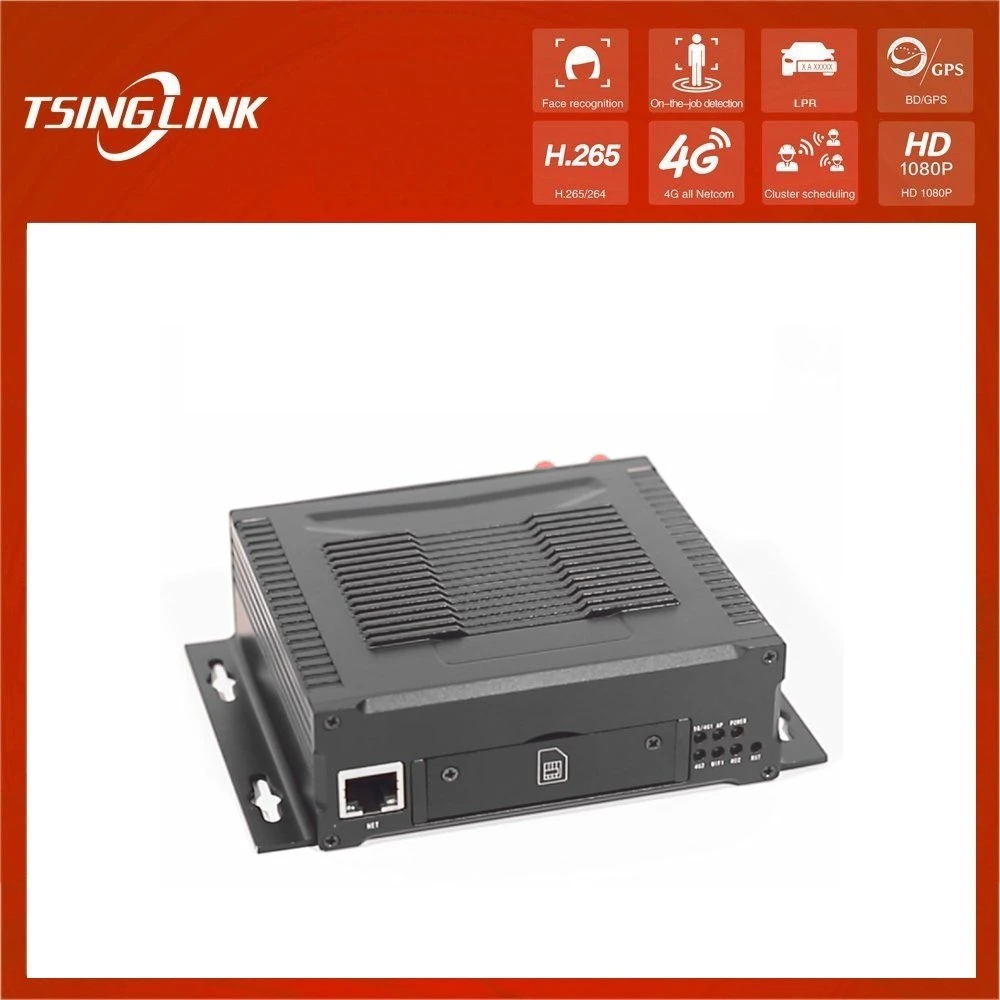 Full HD 1080P 4 Channel Vehicle Blackbox 4G Security Mobile Monitoring DVR