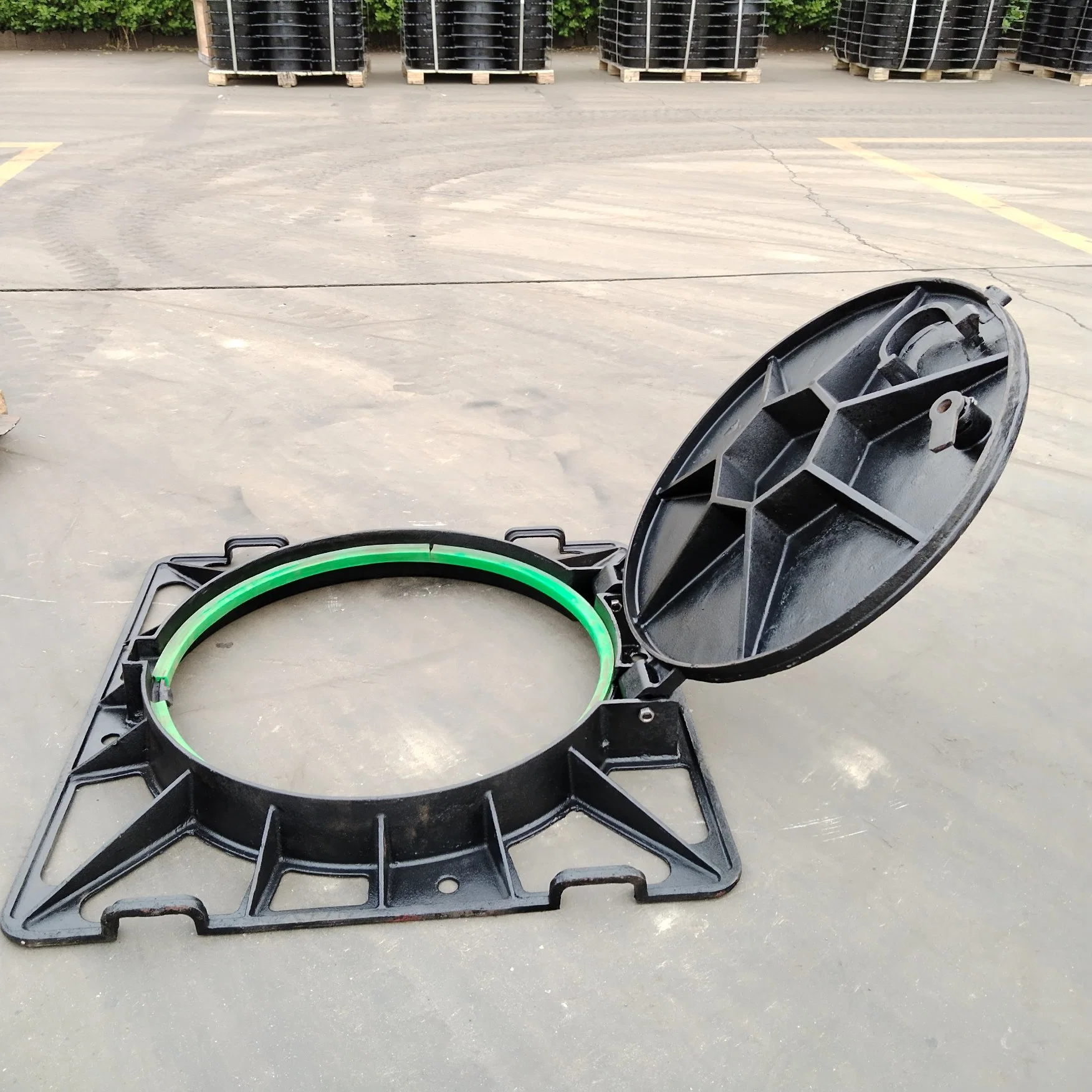 Dk-Srcd &Phi; 600 Double Hinged D400 Ductile Iron Manhole Covers