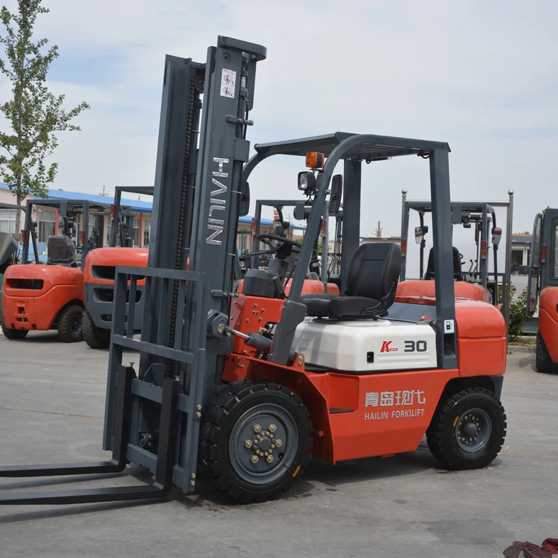 Hailin 3.0ton/3000kgs Diesel/Gas/LPG Forklift 3m/4.5m/5m/6m Lifting Height, with Japanese Isuzu/Nissan/Mitsubishi Engine, with Side Shift, Cabin, Triplex Mast