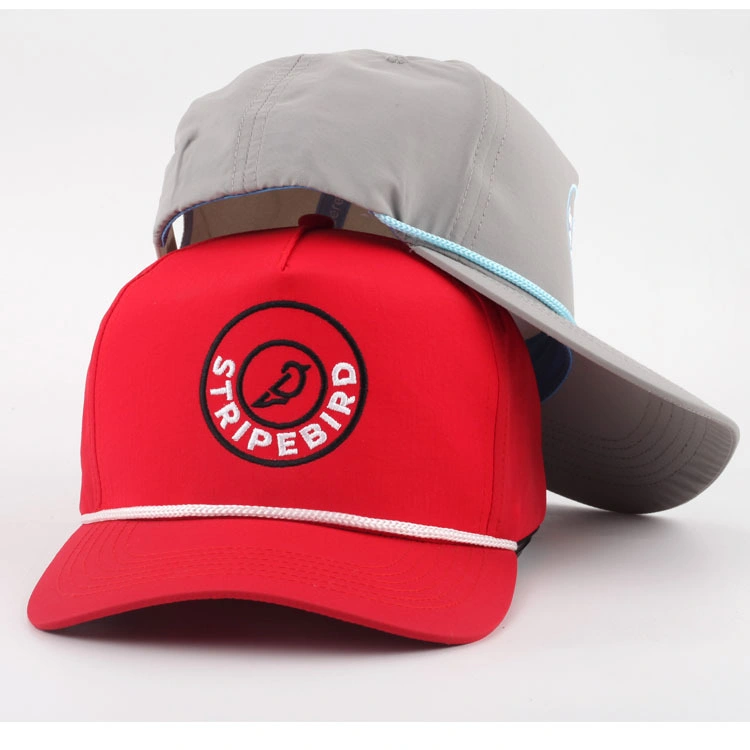 Cap Manufacturer Custom 5 Panel Curved Brim Structured Baseball Ball Cap with Embroidery Logo