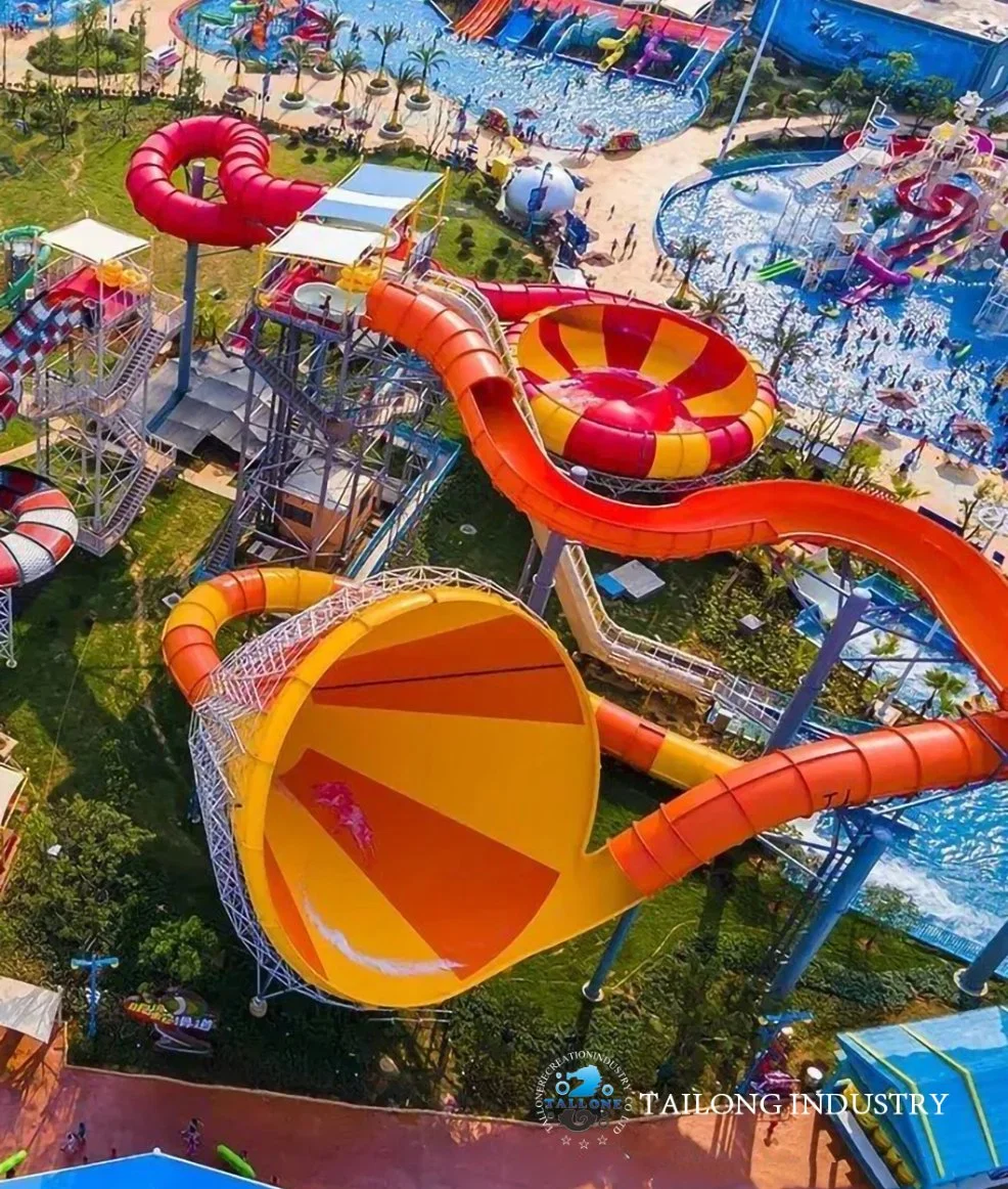 Toboggan aquatique de parc d'attractions équipement de jeu d'eau