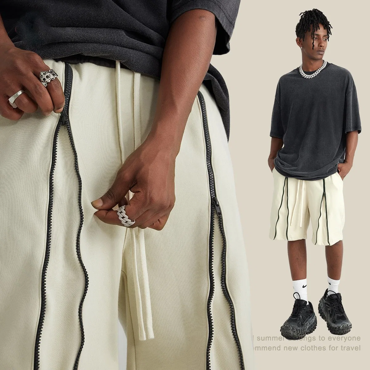 2023 Pantalon de jogging basique sur mesure en coton, short de sport de basketball, short d'été unisexe à la mode pour hommes avec cordon de serrage.