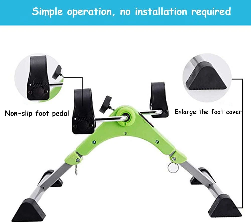 Portable Folding Stepper Exercise Bike for with Adjustable Upper and Lower Limb Rehabilitation Trainer Stepper