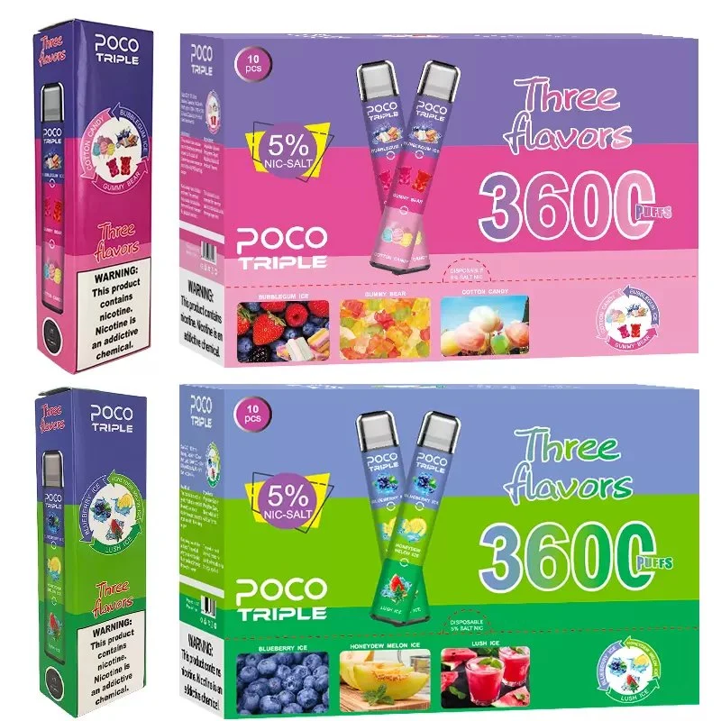 Original Poco Triple 3600 Puffs Disposable/Chargeable Vape Ecig