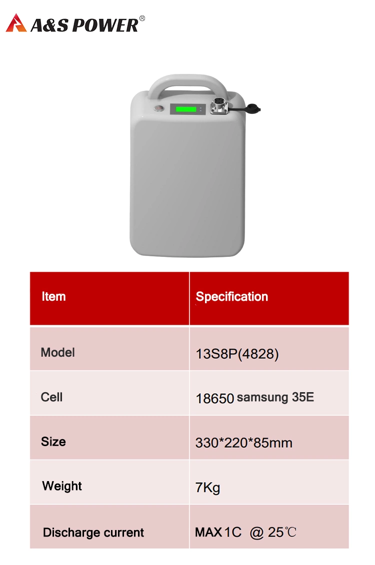 Wholesale/Supplier 18650 13s8p 48V 28ah Potable Backup Battery for Outdoor Exploration