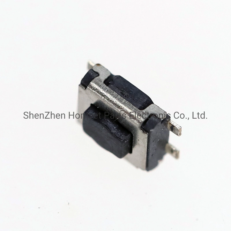 China Hochwertige Hersteller Touch Switch 3X4X2.0 Patch Four Leg Patch Pflaumenblüte Tact Switch mit 3,5 * 4,6 * 2,5mm vier Pin schwarz Basis weiße Taste SMD